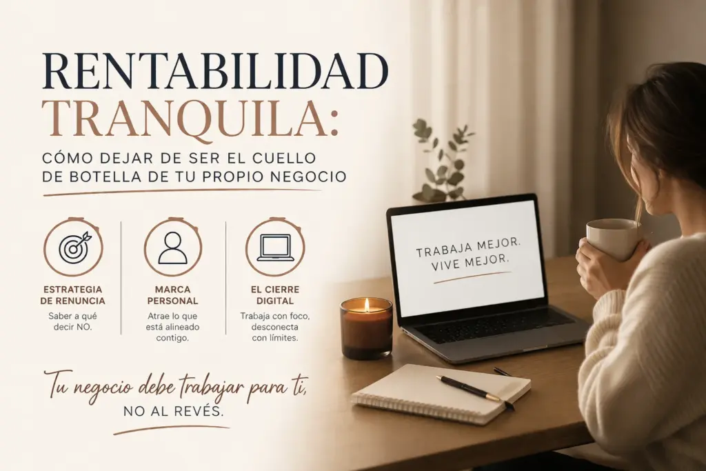 Rentabilidad Tranquila: Cómo dejar de ser el cuello de botella de tu propio negocio digital
